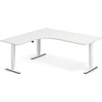 Ergoff Hæve-sænkebord DNA, Hvid 1800x1800mm Venstre 3-ben/Hvid – Hæve/sænkeborde