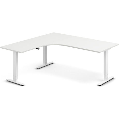Hæve-sænkebord DNA, Hvid 1800x1800mm Venstre 3-ben/Hvid