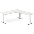 Ergoff Hæve-sænkebord DNA, Hvid 1800x2000mm Højre 3-ben/Hvid – Hæve/sænkeborde