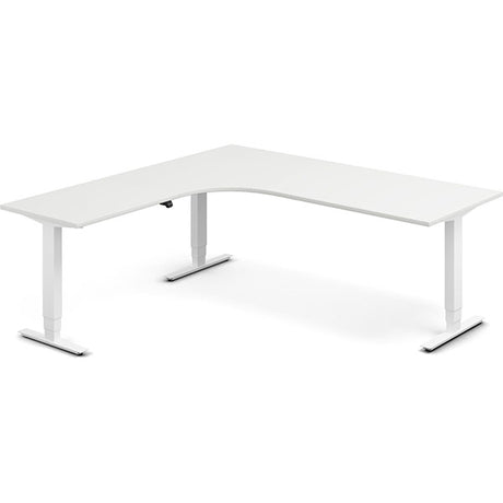 Hæve-sænkebord DNA, Hvid 2000x2000mm Venstre 3-ben/Hvid – image 1