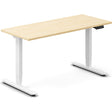 Ergoff Hæve-sænkebord DNA, Birk 1400x600 mm 2-ben/Hvid – Hæve-sænkeborde