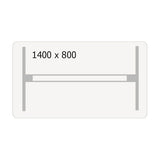 Hæve-sænkebord DNA, Birk 1400x800 mm 2-ben/Hvid