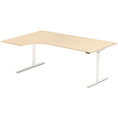 Hæve-sænkebord DNA, Birk 2000x1200 mm Venstre 2-ben/Hvid