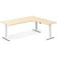 Ergoff Hæve-sænkebord DNA, Birk 2000x1800 mm Højre 3-ben/Hvid – Hæve-sænkeborde