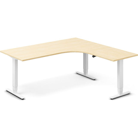 Hæve-sænkebord DNA, Birk 1800x1800 mm Højre 3-ben/Hvid – image 1