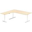 Hæve-sænkebord DNA, Birk 2000x1800 mm Venstre 3-ben/Hvid