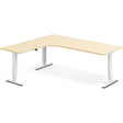 Ergoff Hæve-sænkebord DNA, Birk 2000x1800 mm Venstre 3-ben/Hvid – Hæve/sænkeborde