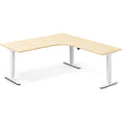 Ergoff Hæve-sænkebord DNA, Birk 1800x2000 mm Højre 3-ben/Hvid – Hæve/sænkeborde