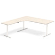 Hæve-sænkebord DNA, Birk 2000x2000 mm Venstre 3-ben/Hvid
