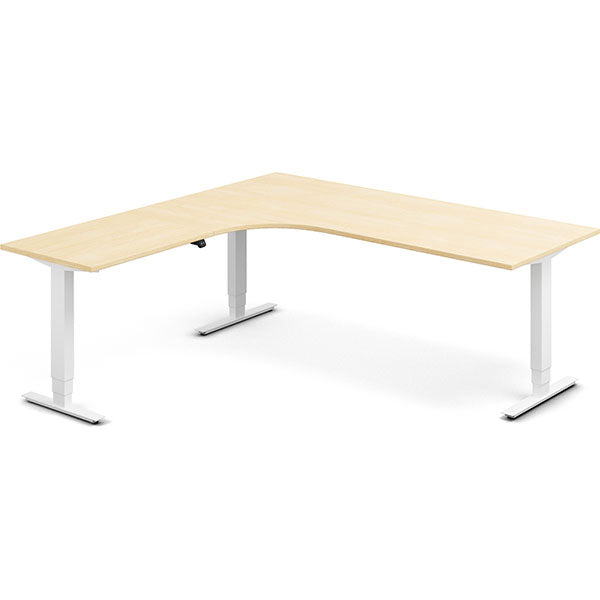 Hæve-sænkebord DNA, Birk 2000x2000 mm Venstre 3-ben/Hvid – image 2