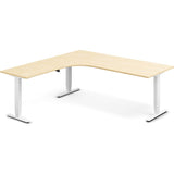 Hæve-sænkebord DNA, Birk 2000x2000 mm Venstre 3-ben/Hvid