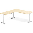 Ergoff Hæve-sænkebord DNA, Birk 1800x2000 mm Venstre 3-ben/Hvid – Hæve/sænkeborde