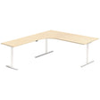 Hæve-sænkebord DNA, Birk 2000x2200 mm Venstre 3-ben/Hvid