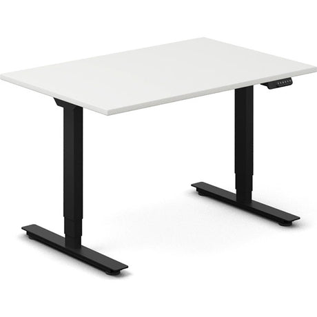 Hæve-sænkebord DNA, Hvid 1200x800mm 2-ben/Sort