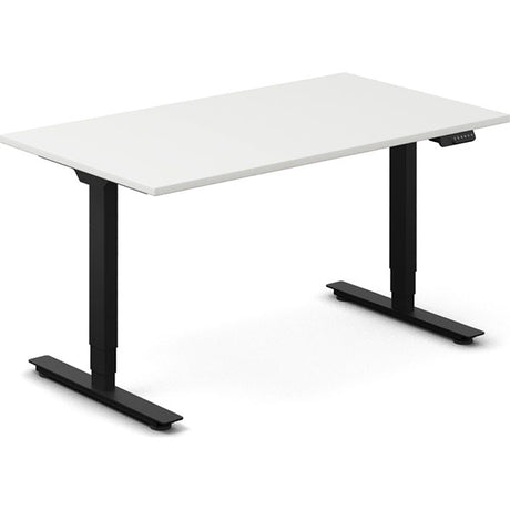 Hæve-sænkebord DNA, Hvid 1400x800mm 2-ben/Sort
