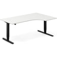 Ergoff Hæve-sænkebord DNA, Hvid 1800x1200mm Højre 2-ben/Sort – Hæve-sænkeborde