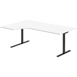 Hæve-sænkebord DNA, Hvid 2000x1200 mm Venstre 2-ben/Sort