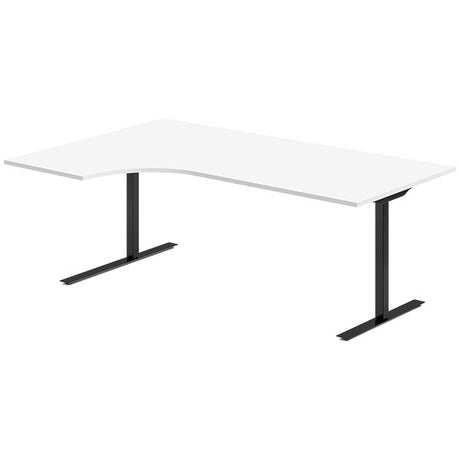 Hæve-sænkebord DNA, Hvid 2000x1200 mm Venstre 2-ben/Sort