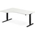 Ergoff Hæve-sænkebord DNA, Hvid 1800x1200mm Venstre 2-ben/Sort – Hæve-sænkeborde