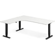 Ergoff Hæve-sænkebord DNA, Hvid 2000x1800mm Venstre 3-ben/Sort – Hæve-sænkeborde