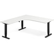 Ergoff Hæve-sænkebord DNA, Hvid 1800x2000mm Venstre 3-ben/Sort – Hæve/sænkeborde