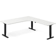 Ergoff Hæve-sænkebord DNA, Hvid 2000x2200mm Højre 3-ben/Sort – Hæve-sænkeborde