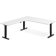Ergoff Hæve-sænkebord DNA, Hvid 2000x2200mm Venstre 3-ben/Sort – Hæve/sænkeborde