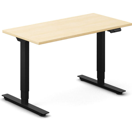 Ergoff Hæve-sænkebord DNA, Birk 1200x600 mm 2-ben/Sort – Hæve/sænkeborde