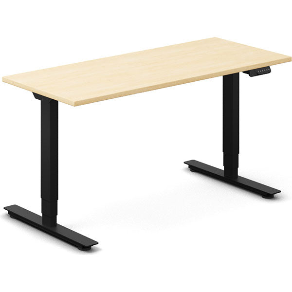 Hæve-sænkebord DNA, Birk 1400x600 mm 2-ben/Sort – image 2