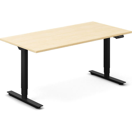 Ergoff Hæve-sænkebord DNA, Birk 1600x800 mm 2-ben/Sort – Hæve/sænkeborde