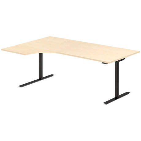 Hæve-sænkebord DNA, Birk 2000x1200 mm Venstre 2-ben/Sort