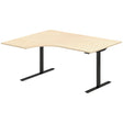 Hæve-sænkebord DNA, Birk 1600x1200 mm Venstre 2-ben/Sort