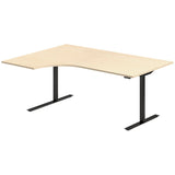Hæve-sænkebord DNA, Birk 1800x1200 mm Venstre 2-ben/Sort