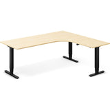 Hæve-sænkebord DNA, Birk 2000x1800 mm Højre 3-ben/Sort