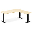Ergoff Hæve-sænkebord DNA, Birk 1800x1800 mm Højre 3-ben/Sort – Hæve/sænkeborde