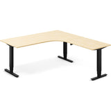 Hæve-sænkebord DNA, Birk 1800x2000 mm Højre 3-ben/Sort