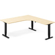 Ergoff Hæve-sænkebord DNA, Birk 1800x2000 mm Højre 3-ben/Sort – Hæve/sænkeborde