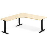 Hæve-sænkebord DNA, Birk 1800x2000 mm Venstre 3-ben/Sort