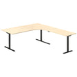 Hæve-sænkebord DNA, Birk 2000x2200 mm Højre 3-ben/Sort