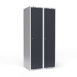 Garderobeskab 2x400 mm Lige tag 1 rum i højden Antracit dør Cylinderlås – image 1