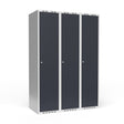 Sonesson Garderobeskab 3x400 mm Lige tag 1 rum i højden Antracit dør Cylinderlås – Garderobeskabe (billede 1)