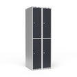 Garderobeskab 2x300 mm Lige tag 2 rum i højden Antracit dør Cylinderlås – image 1