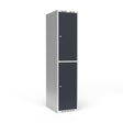 Garderobeskab 1x400 mm Lige tag 2 rum i højden Antracit dør Cylinderlås – image 1