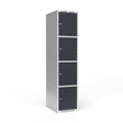Garderobeskab 1x400 mm Lige tag 4 rum i højden Antracit dør Cylinderlås – image 1