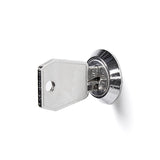 Garderobeskab 1x400 mm m/lige tag, 5 rum i højden og lys grå dør m/cylinderlås – image 4