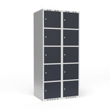 Garderobeskab 2x400 mm Lige tag 5 rum i højden Antracit dør Cylinderlås – image 3