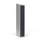 Garderobeskab 1x300 mm Skråt tag 2-delt søjle Z-dør Antracit dør Cylinderlås – image 1