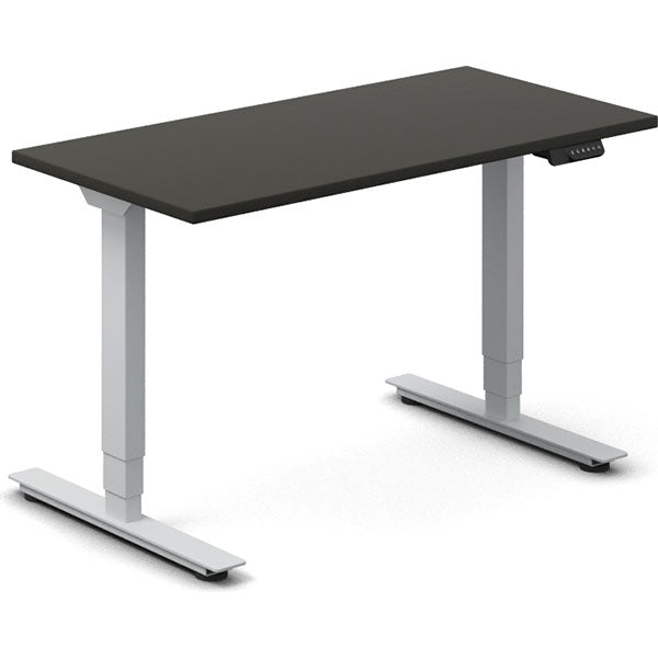 Hæve-sænkebord DNA, Antracit 1200x600 mm 2-ben/Alugrå – image 1