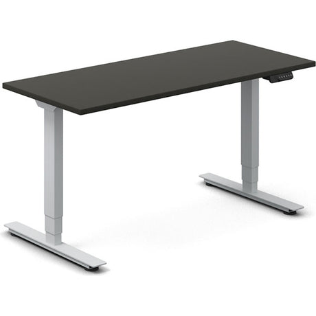 Hæve-sænkebord DNA, Antracit 1400x600 mm 2-ben/Alugrå