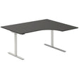 Hæve-sænkebord DNA, Antracit 1600x1200 mm Højre 2-ben/Alugrå